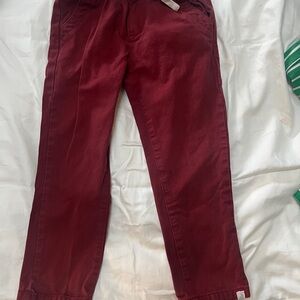 Kids Casual Burgundy Pants